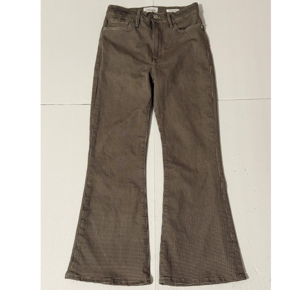 Frame Le Crop Flare Houndstooth Jeans/Pants, Size 26